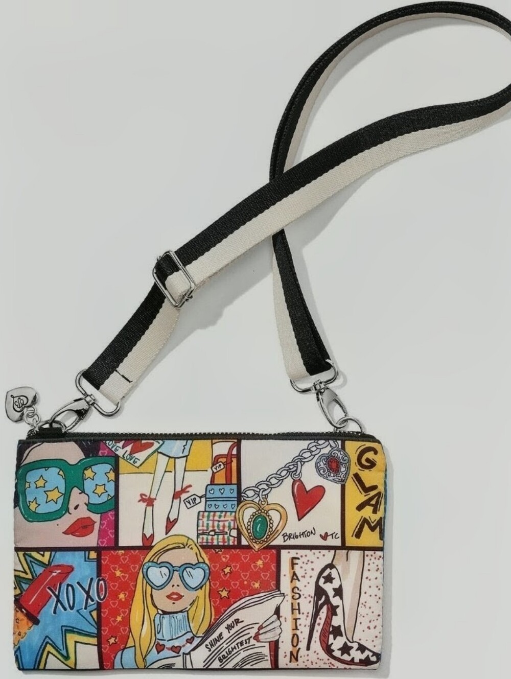 Brighton Multicolor Pop-Art Comic Crossbody Bag